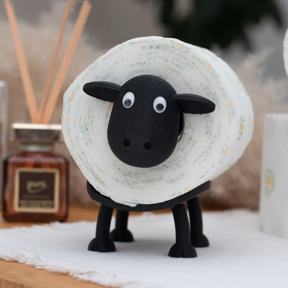 Porta Papel Higiênico Ovelha Decorativo | Suporte de Apoio para Rolo