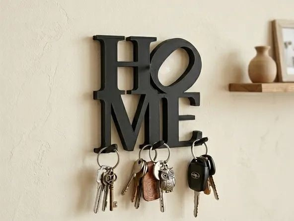Porta-Chaves Home Decorativo de Parede | Organizador de Chaves | Design Moderno